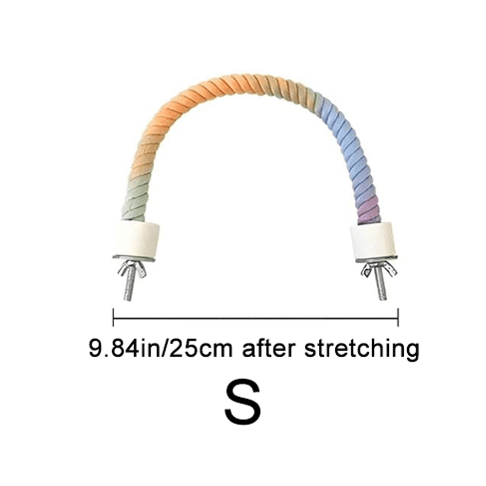 radient Colorful Bird Rope Perch Stand for Bird Cages Bendable Climbing Rope Cage Accessory Toy for Cockatiel Parakeet ﻿ ﻿