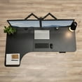 thumbnail image 3 of VIVO Black 58 x 35 inch Reversible Corner Table Top for Sit to Stand Desk Frames, 3 of 8