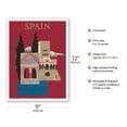 thumbnail image 2 of Spain - Spanish Mosaic Building - Vintage Travel Poster by Bernard Villemot c.1957 - Master Art Print (Unframed) 9in x 12in, 2 of 4