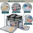 thumbnail image 3 of PAVILIA Large Knitting Yarn Storage Bag Crochet Organizer for Knitter, Grey, 3 of 7