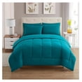 thumbnail image 2 of 5 Piece Comforter Set Bag Solid Color All Season Soft Down Alternative Blanket & Luxurious Microfiber Bed Sheets, Teal,, 2 of 7
