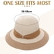 thumbnail image 3 of 56-58 cm circunferencia del sombrero sombrero de paja de cúpula femenina verano ala grande playa vacaciones sombrero para el sol plegable protector solar sombrero para el sol, 3 of 6