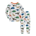 thumbnail image 3 of ATAIKU 100% Cotton Kids Baby Boys Long Sleeve Pajama Sets Toddler 2-Piece Sleepwear Child Summer Dinosaur Pjs 2-8Y, 3 of 11