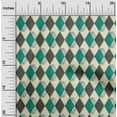 thumbnail image 2 of oneOone Cotton Flex Dark Teal Green Fabric Check Argyle Dress Material Fabric Print Fabric By The Yard 40 Inch Wide, 2 of 5