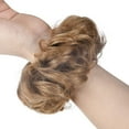 thumbnail image 3 of Chignon Désordonné Pièce de Cheveux Extensions de Cheveux Élastiques Queue de Cheval avec Cheveux Synthétiques Accessoires Blond Foncé, 3 of 7