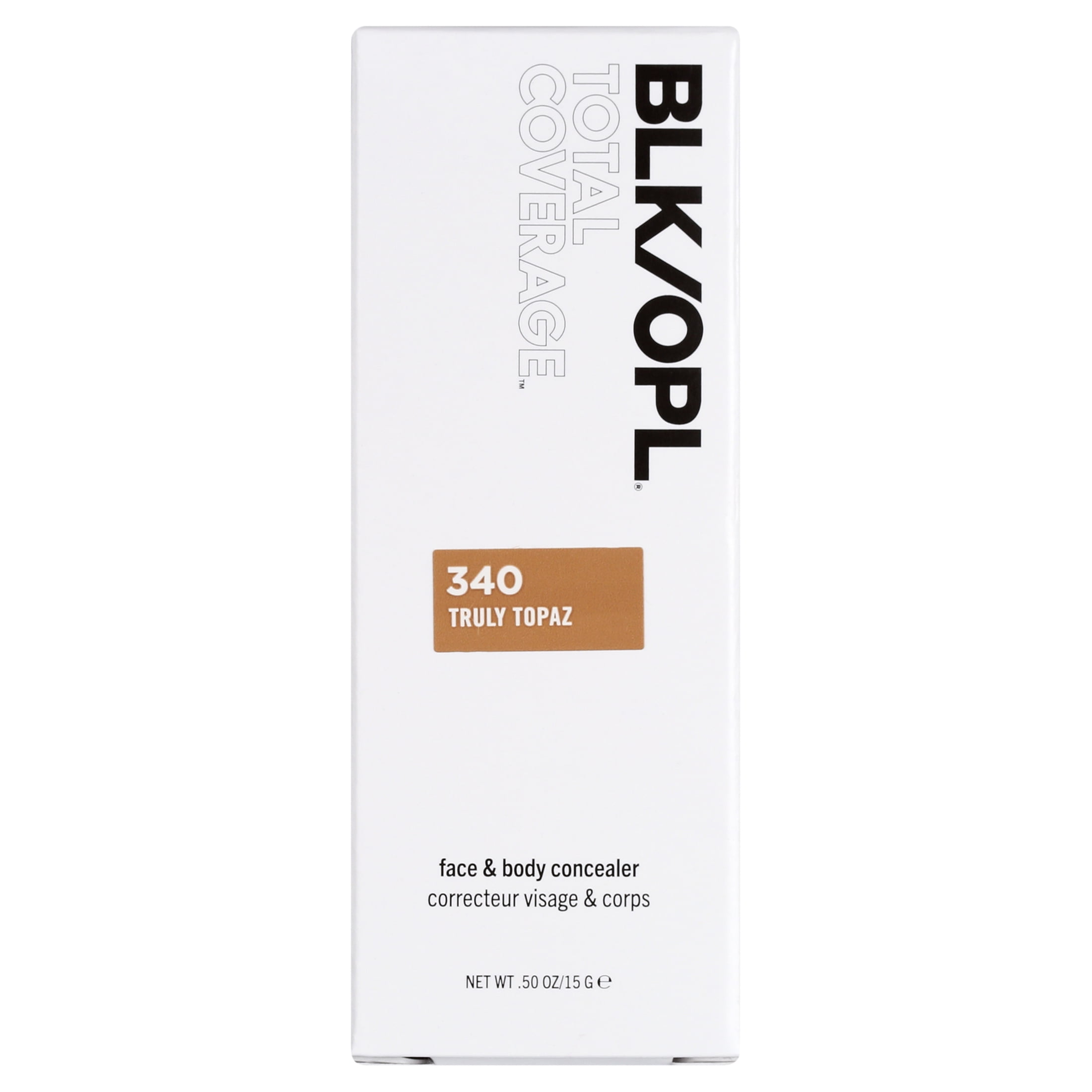 BLK/OPL Total Coverage Face + Body Concealer, Truly Topaz, 0.50 oz, Maximum Coverage, Hides Scars