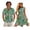 Tropical Palm Leaf Print, variant on KUIFORTI Matching Hawaiian Outfits Loose Cut for Family Polynesian Palm Tree Womens Summer Dresses Washable Round Neck for Beach Seaside 4-Way Stretch