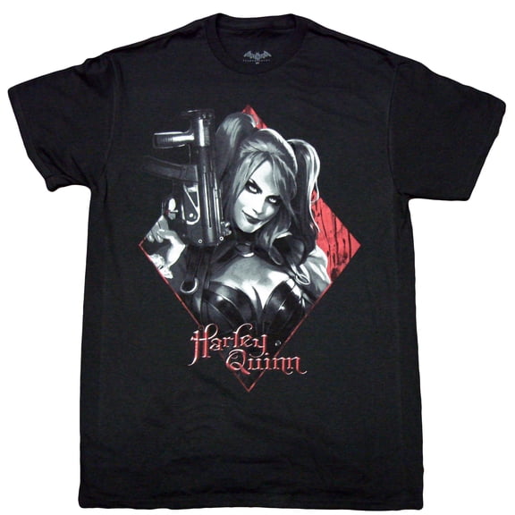 Batman Harley Quinn Diamond & Pistol Adult T-Shirt