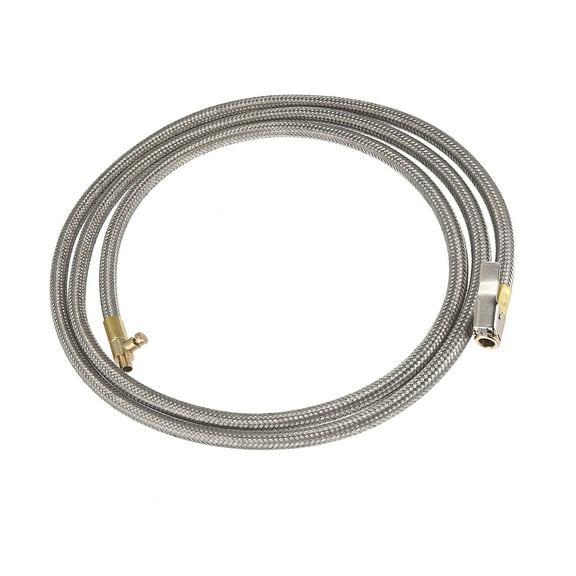 Stainless Steel 200cm Air Chuck Inflator Compressor Pump Extension Hose for Car Motorbike Quick Connect Release