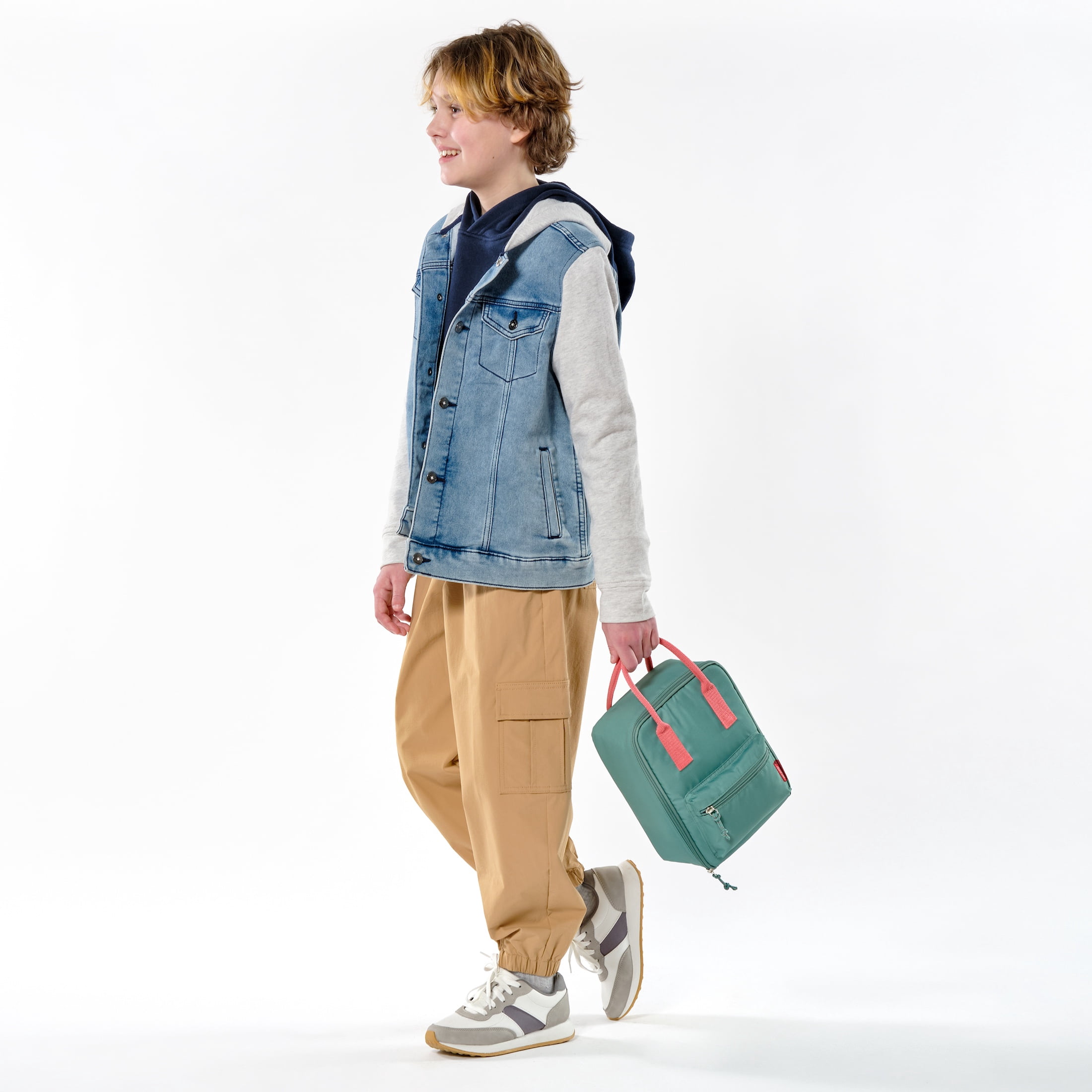 Fit & Fresh Connor Lunch Bag, Reusable Insulated Lunch Bag for Kids and Tweens, Lunch Box for School, Green