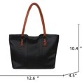 thumbnail image 3 of CoCopeaunt Chic Faux Leather Tote Hobo Handbag for Women Girls Casual Canvas Shoulder Bag, 3 of 5