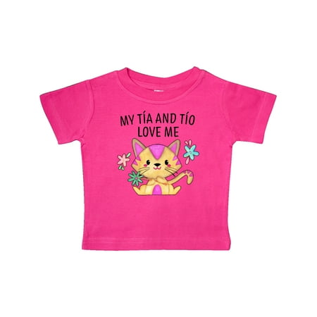 

Inktastic My Tía and Tío Love Me with Cute Kitten and Flowers Gift Baby Boy or Baby Girl T-Shirt