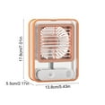thumbnail image 3 of Fasiaou USB Desk Fan, Strong Wind Ultra Quiet Small Personal Fan with 180° Tilt Folding and 3 Speeds Adjustable, USB-C Corded Powered Mini USB Fan for Office Desktop Bedroom Pink, 3 of 6