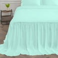 thumbnail image 6 of DNG Creations 4-Piece Long Ruffle Sheet Set 8-Inch Deep Pocket (Solid Aqua Blue - Twin XL), 6 of 7