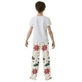 thumbnail image 4 of FORMRS Boys Pajama Pants with Pockets Size 6-8Y Kids Lounge Sleep Bottoms, Beige Christmas Candy Canes, 4 of 8