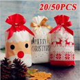 thumbnail image 4 of pitrice Christmas Drawstring Wrap Plastic Treat Bags Cookies Pouch Food Gift Bag for Xmas Party Riding Animal, 4 of 7