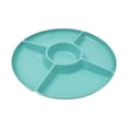 thumbnail image 2 of Mainstays 12-in Plastic Light Blue 5 Compartment Round Stackable Snack Serving Tray, 2 of 6