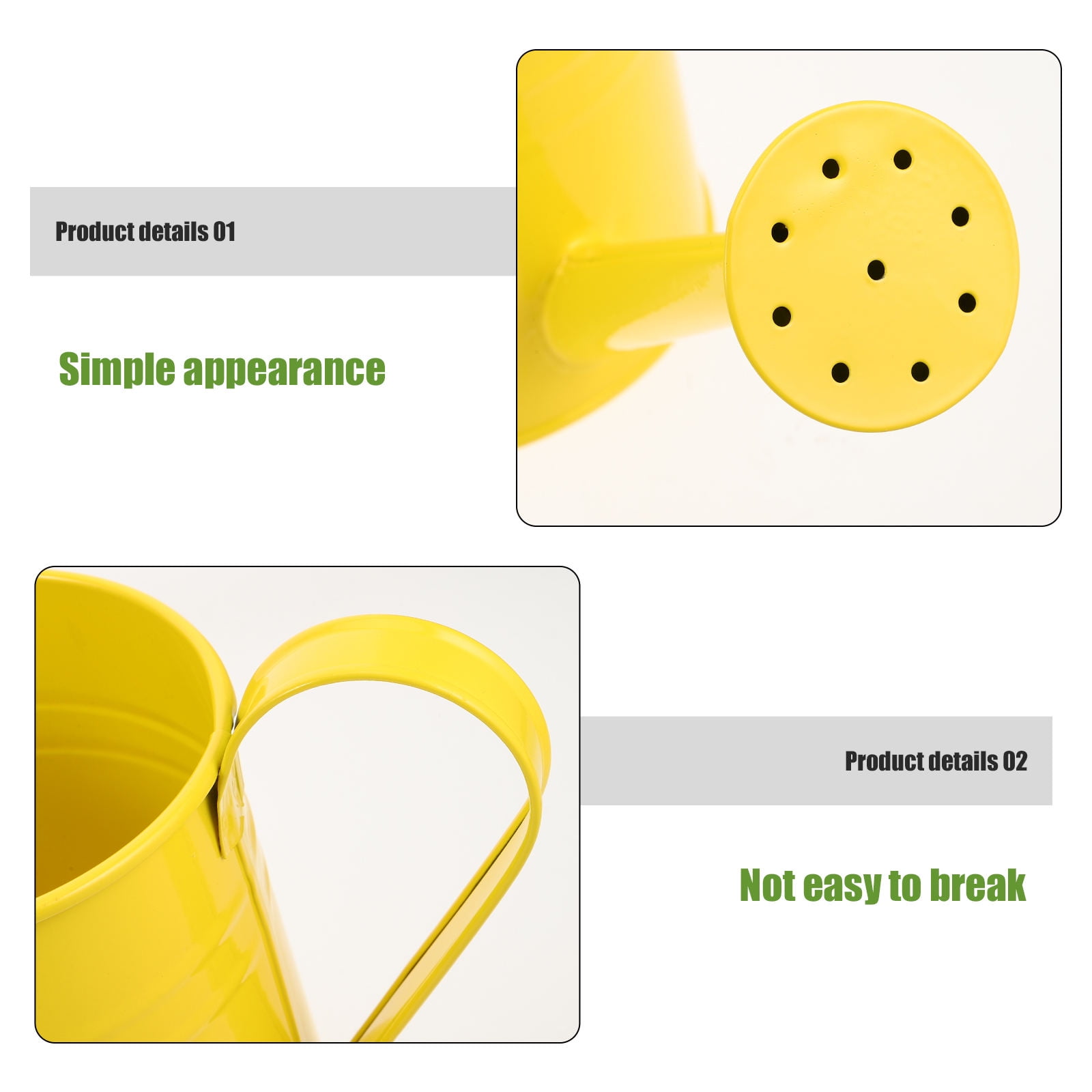 BESTYASH 2-Pack Metal Watering Cans for Garden, Assorted Colors, Outdoor Floral and Plant Care Tools