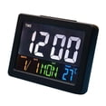 thumbnail image 1 of Injueey LCD Digital Nap Timer Snooze Despertador Reloj Pantalla de temperatura Blanco Decoración del hogar Negro, 1 of 1