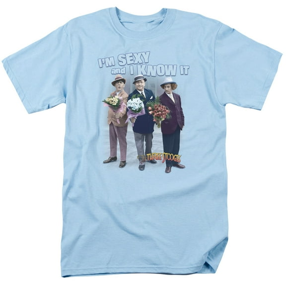Three StoogeS/Sexy S/S Adult 18/1 T-Shirt Light Blue