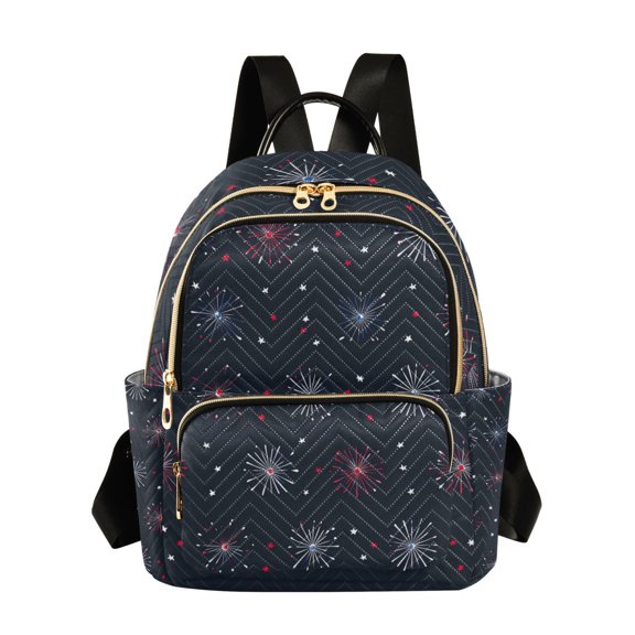 FORMRS Mini Backpack Purse for Women Quilted Travel Daypack Casual Shoulder Bag, Starry Night Pattern