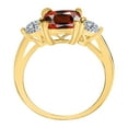 thumbnail image 3 of Mauli Jewels Rings for Women 2.15 Carat Diamond And Cushion Cut Garnet Ring 4-prong 14K Yellow Gold, 3 of 6