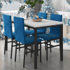 5 Piece Dining Table Sets -Blue