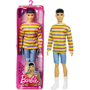 Barbie Ken Fashionistas #175 Doll W Ith Striped Shirt Jean Shorts Brown Hair Hispanic