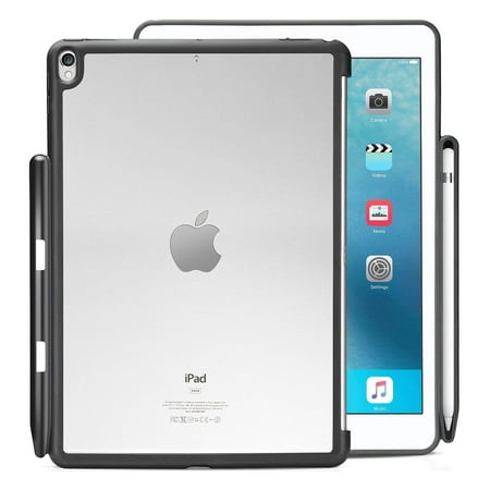 KHOMO - iPad Pro 10.5 Inch Hybrid Clear Case With Pen Holder - Companion Cover - Perfect match for Apple Smart keyboard and (Best Match 3 Games For Ipad)