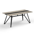 thumbnail image 4 of Dining Table for 6-8 People,71" Large Wooden Kitchen Table with Sturdy Metal Frame,Modern Rectangular Dinner Table for Dining Room, Kitchen,Grey, 4 of 7