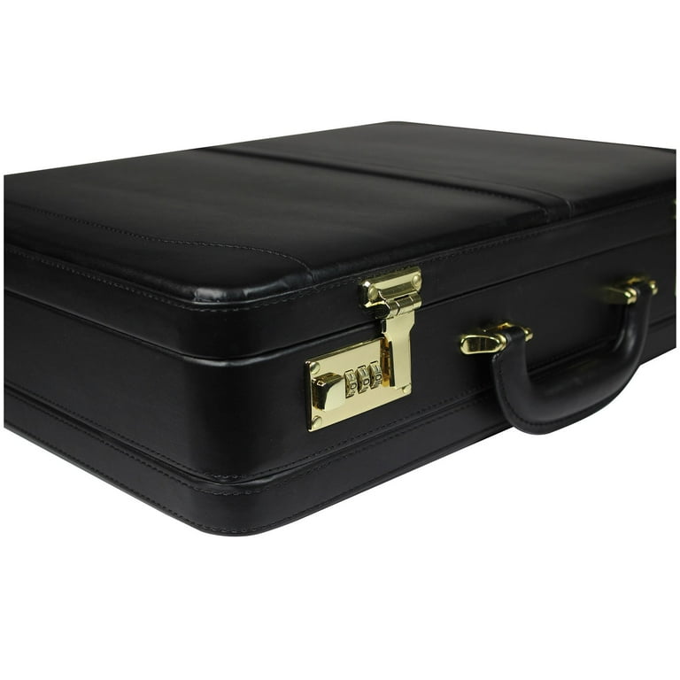 Avenues Executive Leather Expandable Attache Briefcase