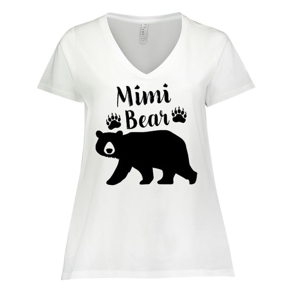 Inktastic Mimi Bear in Black Women's Plus Size V-Neck T-Shirt