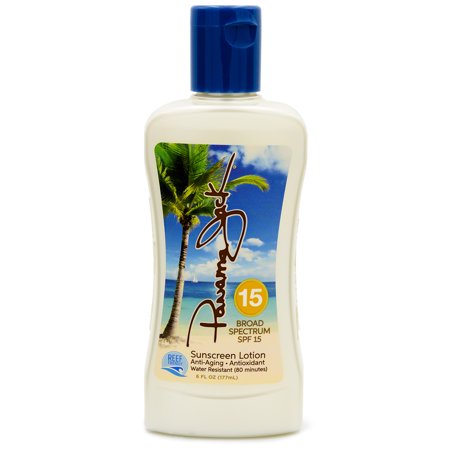 Panama Jack Sunscreen Suntan Lotion - SPF 15, Broad Spectrum UVA/UVB Protection, Reef-Friendly, PABA, Paraben, Gluten & Cruelty Free, Water Resistant (80 Minutes), 6 FL OZ (Pack of (Best Suntan Lotion For Prickly Heat)