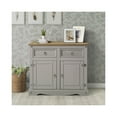 thumbnail image 2 of HomeStock Suburban Sophistication Wood Buffet Sideboard in Rustic Finish, Solid Pine, Dovetail Drawer Joints, Distressed Hardware, Spacious Storage, Easy Assembly-Color:Corona Gray,Size:2 Door, 2 of 8