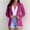 Hot Pink-Coat, variant on Qetyuw Womens Slim Fit Blazers Long Sleeve Lapel Work Office Jacket Button Casual Coat Officewear