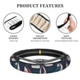 thumbnail image 5 of Disketp Sailboat And Wave Elastic Microfiber Steering Wheel Cover for Truck,SUV,Cars,Universal 15 inch,Anti-Slip, 5 of 6