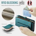 thumbnail image 6 of Allytechgroup Crossbody Wallet Case for Samsung Galaxy S25 Edge, Shoulder Strap Hand Wrist Cards Slots RFID Blocking Large Capacity Zipper Pocket  Shockproof Phone Case for Girls Women, Green, 6 of 9