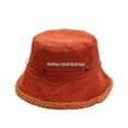 thumbnail image 3 of Women's Bucket Hats Women Winter Spring Hat Solid Color Fashion Corduroy Warm Hat Fisherman Hat Sunscreen Warm Winter Outdoors Hat, Women's Accessories Bucket Hats M, 3 of 5