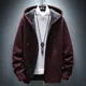 thumbnail image 3 of Ropa para hombre, cárdigan rojo con cremallera, suéteres de punto con cremallera para hombre, sudadera con capucha, chaqueta, abrigo, réplica de alta calidad, algodón grueso de invierno XA, 3 of 5