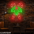 thumbnail image 3 of Glowneon Xmas Candy Cane Wall Neon Light, Christmas Candy Shop Decor, 3 of 5