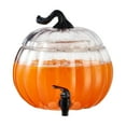 thumbnail image 3 of (2 pack) Way To Celebrate 1.5 Gallon Clear Pumpkin Glass Beverage Dispenser, 3 of 8