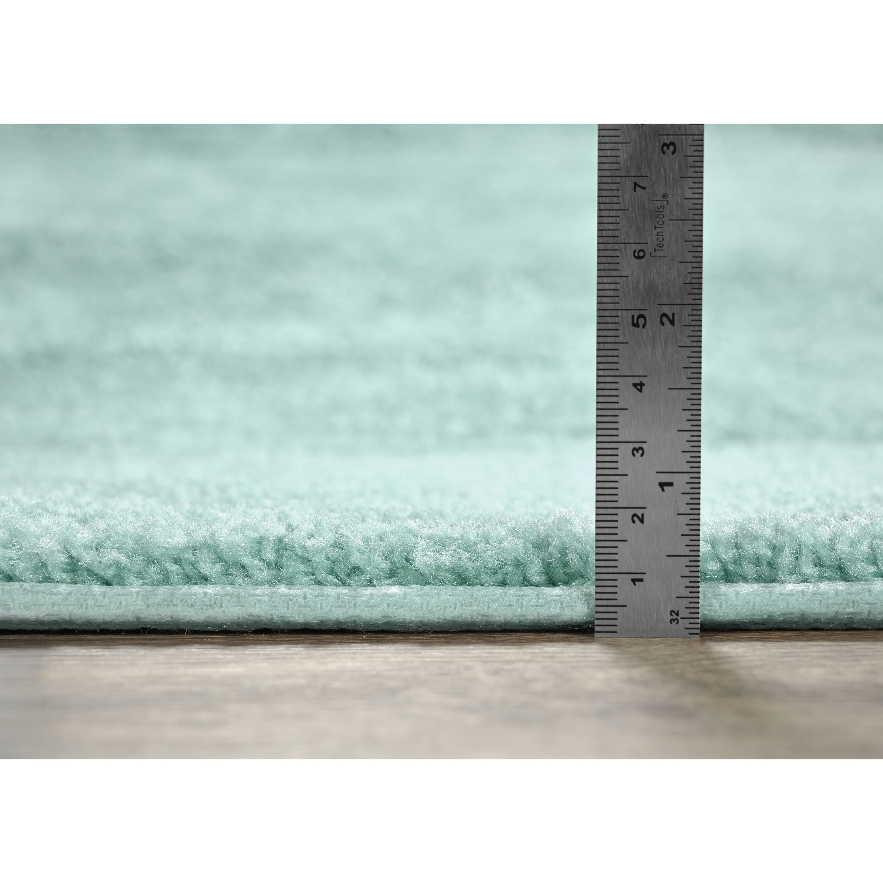 Garland Rug Traditional Washable Bath Rug Set, 3 Piece Set (21"x34" Bath Rug, Contour Rug, & Toilet Lid) Sea Foam