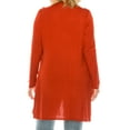 thumbnail image 3 of Women's Casual Plus Size Long Sleeve Loose Fit Solid Open Cardigan with Side Pockets, 3 of 6