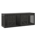 thumbnail image 2 of Blotout 95" Large Farmhouse Dog Crate TV Stand, Wooden Dog Crate Furniture with with Divider Panel/Sliding Metal Mesh Barn Door, XL-XXL Heavty Duty Dog Crates Furniture for 2 Large Dogs, 2 of 7