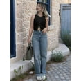 thumbnail image 4 of Womens Sleeveless Cropped Sweater Vest Summer Trendy Knit Crop Tank Tops Crewneck Button Y2K Going Out Top Black M, 4 of 7