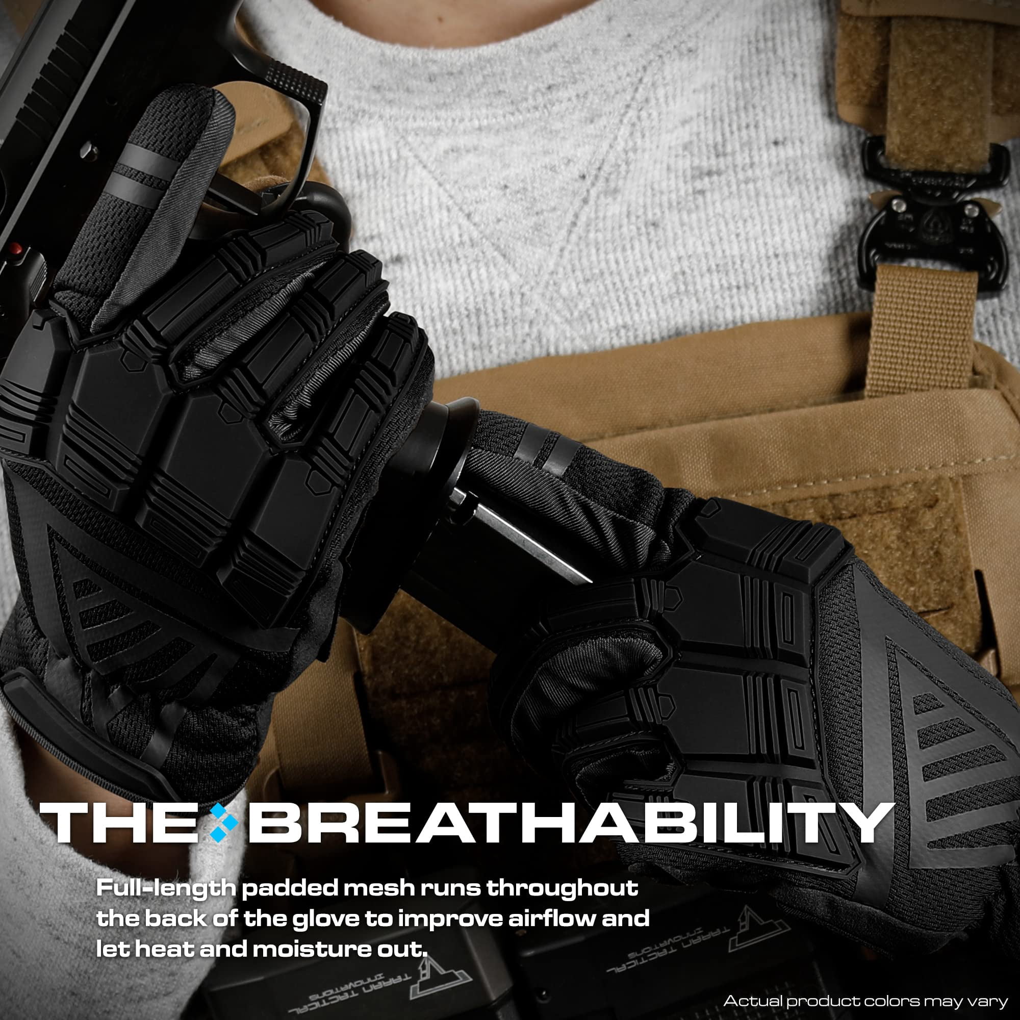 Glove Station - Impulse Guard Gloves for Men - Touch Screen Gloves Working Gloves Ideal for Sports & Outdoors, Motorcycle - Black, Medium