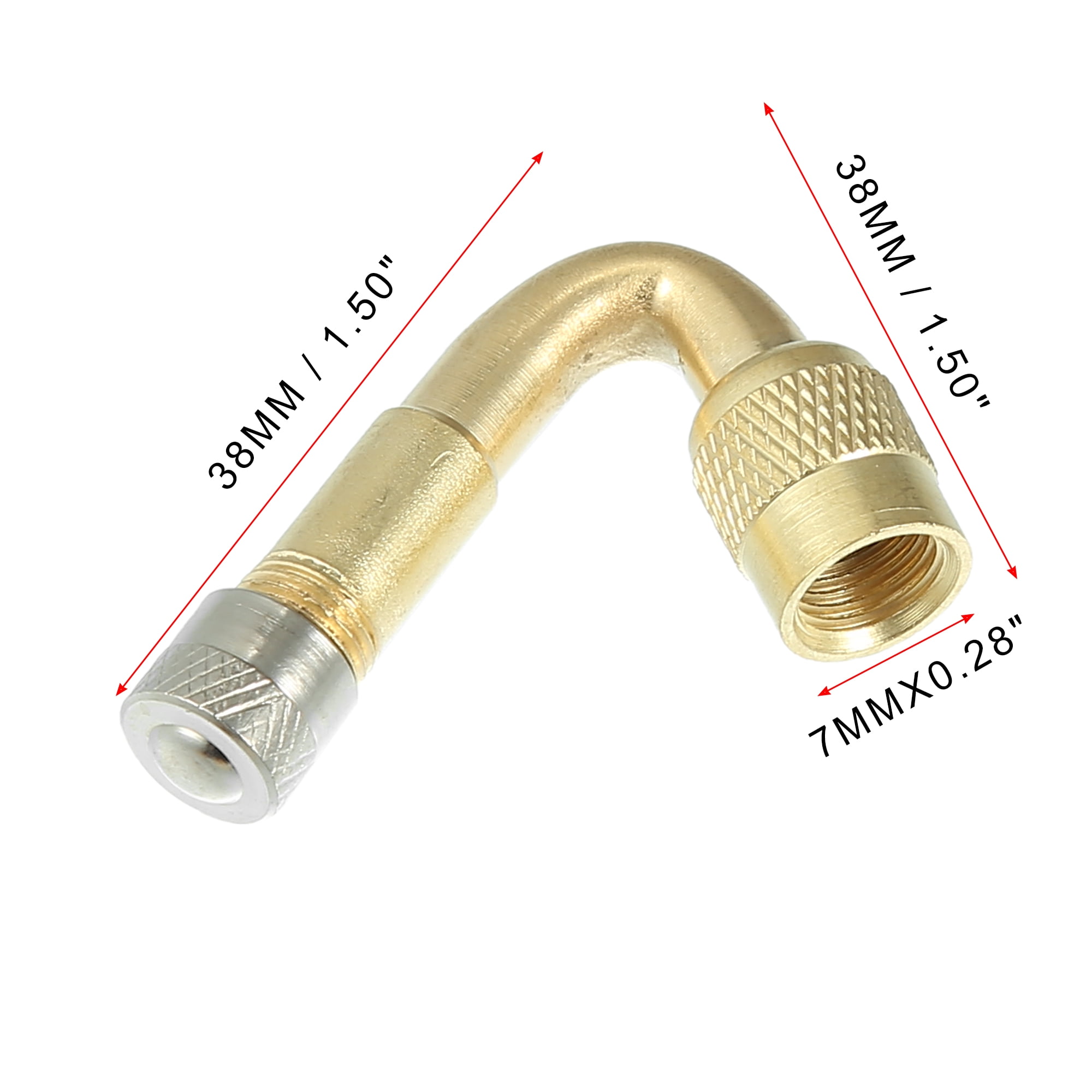 12pcs 45 Degree Universal Wheel Valves Copper Car Truck Motorcycle Tubeless Tyre Valve Stem Cap Gold Tone
