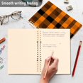 thumbnail image 5 of Haosy Orange Scottish Tartan Notebooks 2 Pcs 1-subject Journal 60 Sheets A5 College Ruled Paper Detachable Ring 8.3"x5.7", 5 of 8