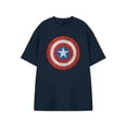 thumbnail image 1 of Marvel Captain America Mens Blue Short Sleeved T-Shirt, 1 of 6