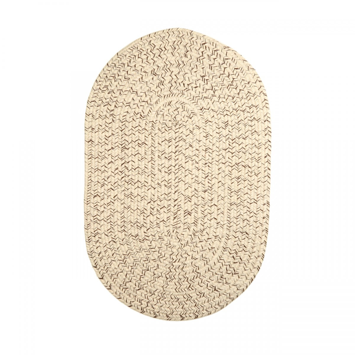Oval Area Rug 3' x 2' Beige Nylon Renovator's Supply